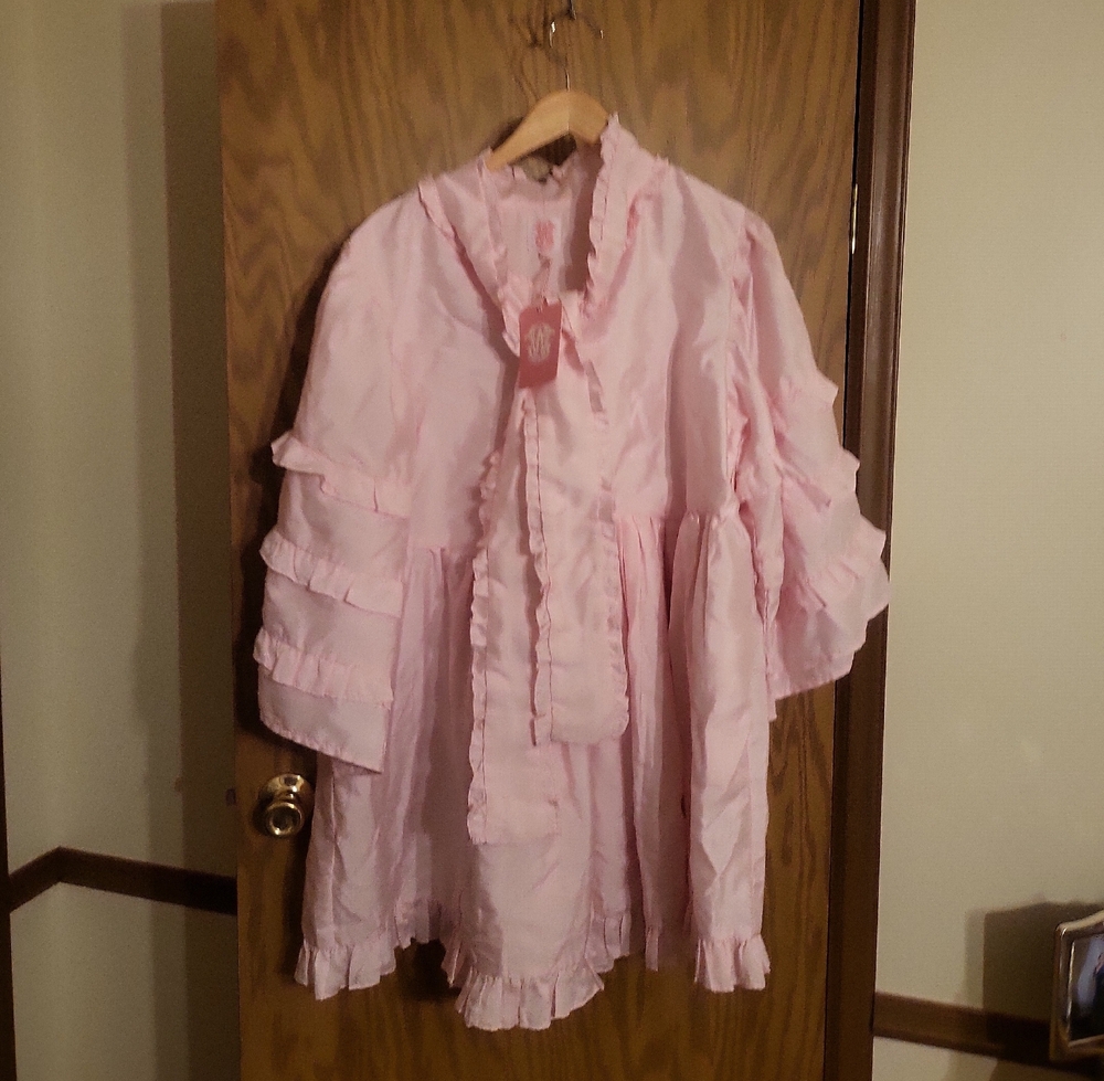 Pink Ruffled Mini Dress